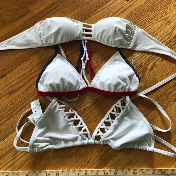 3 white bikini tops - Picture 2 of 12